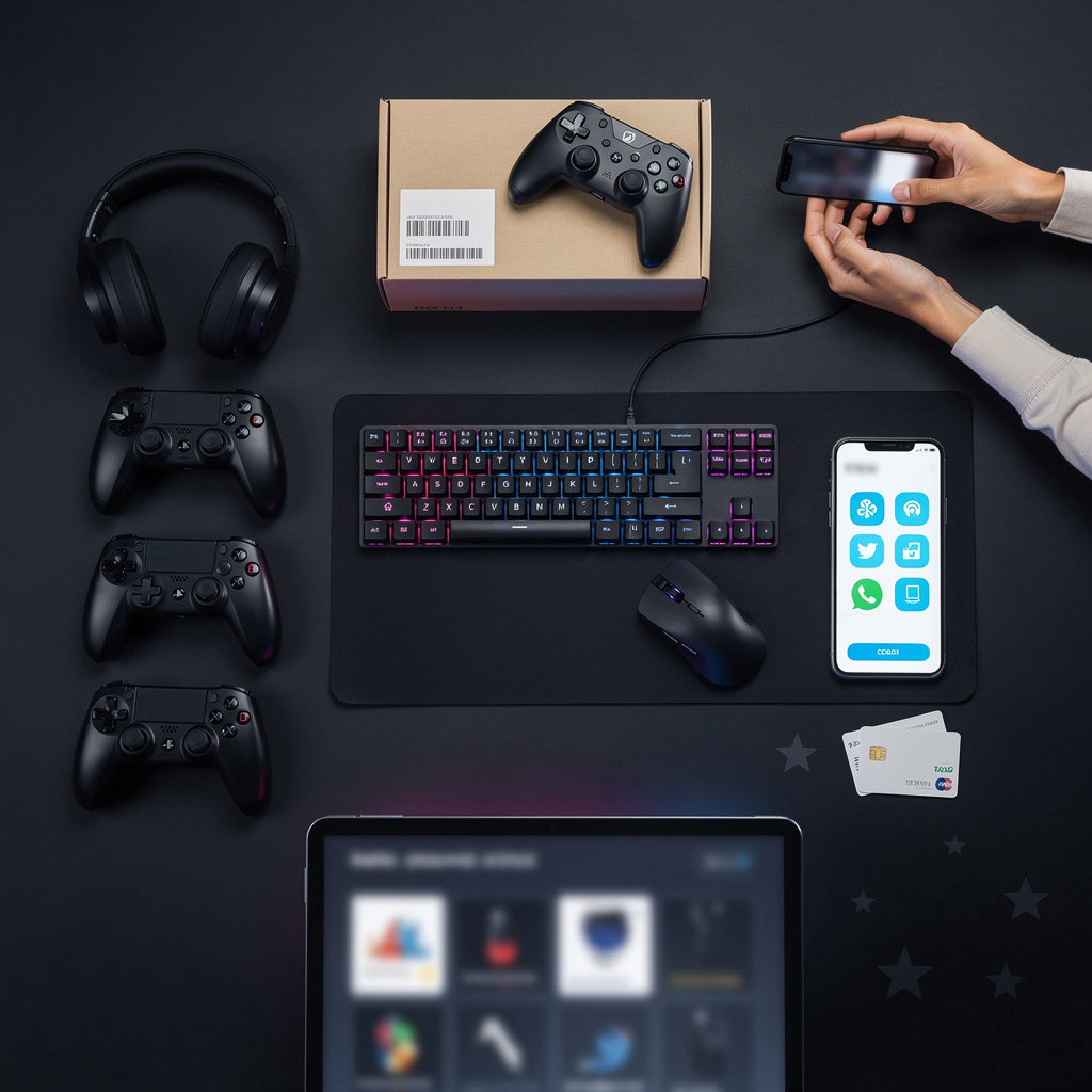 Rashid Store professional gaming e-commerce platform with secure checkout and authentic products in Muscat